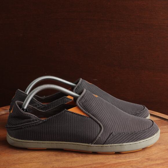 OluKai Shoes Mens SZ 9 Gray Nohea Mesh Slip On Convertible Loafer Casual Comfort - Picture 1 of 13